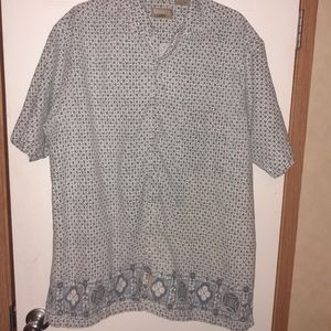 Khakis Hawaiian type button down short sleeved